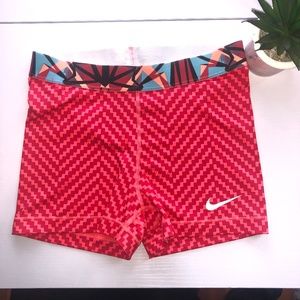 Nike Orange Patterned Women’s Shorts